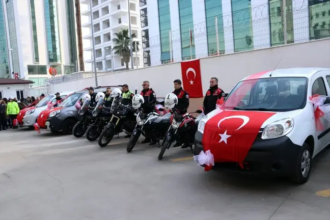 Hatay'da emniyete araç ve motosiklet desteği