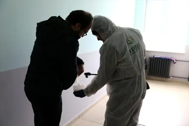 Kapaklı'da okullar dezenfekte edildi