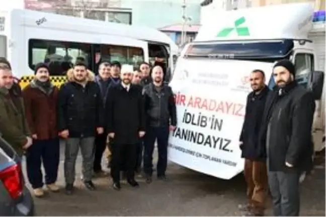 Ağrı'dan İdlib'deki ihtiyaç sahibi ailelere insani yardım malzemesi gönderildi