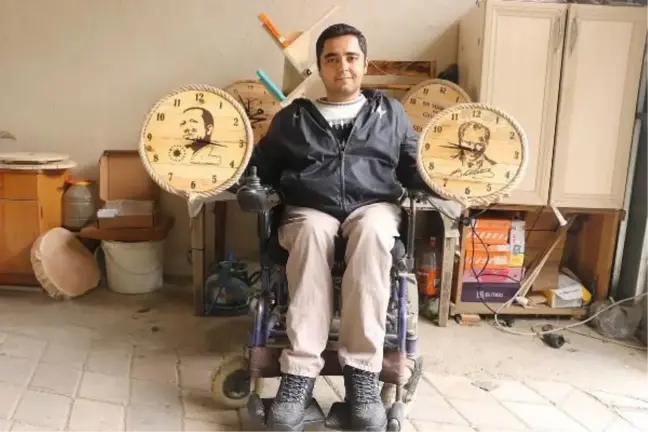 Engelini ahşap yakma sanatı ile aştı, siparişlere yetişemiyor