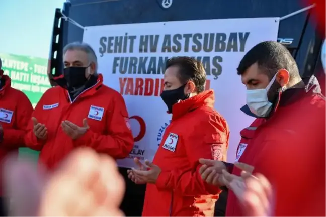 Son dakika haber | Cinderes'te selden etkilenenler için Tuzla'dan yardım tırı gönderildi