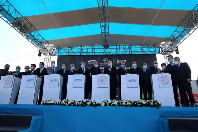 Ulaştırma ve Altyapı Bakanı Karaismailoğlu Bursa'da metro hattı temel atma töreninde konuştu Açıklaması