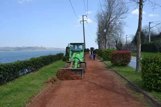 Sapanca'da yürüyüş yollarına bahar bakımı