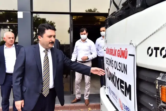Altıeylül ve Karesi Belediyeleri'nden yangın bölgelerine yardım tırı