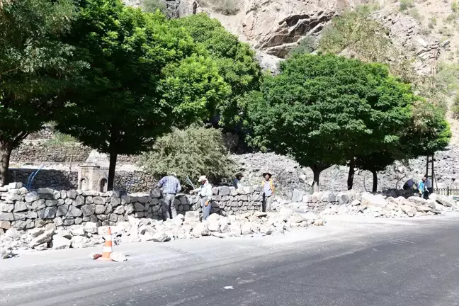 Çatak'taki Kanispi Şelalesi'nde çevre düzenleme çalışması başlatıldı