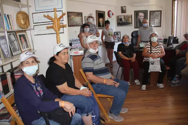 Gönen Köy Enstitüsü mezunları Datça ADD Başkanı Bekir Şahin'i ziyaret etti