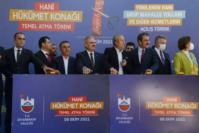 Hani'de grup mahalle yolunun açılışı yapıldı, Hükumet Konağının temeli atıldı