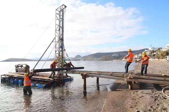 Bodrum'da kaçak iskelelerin yıkımı için çalışma başlatıldı