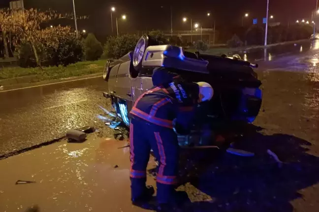 Ordu'da devrilen otomobilin sürücüsü öldü