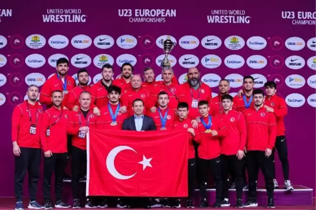 U23 Avrupa Güreş Şampiyonası'nda Türkiye, grekoromen stilde Avrupa ikincisi oldu
