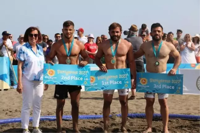 Sarıgerme Dünya Plaj Güreş Şampiyonası'nın ilk serisini milliler, 4 madalya ile tamamladı