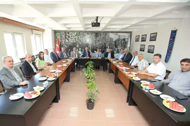 Bursa haber... Nilüfer Belediye Başkanı Erdem, Besob'un Yeni Yönetimini Ziyaret Etti