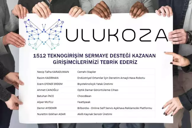 ULUKOZA'dan 8 girişimci daha proje başına 450 Bin TL hibe ile şirketleşmeye hak kazandı