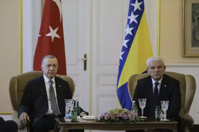 Cumhurbaşkanı Erdoğan, Bosna Hersek Devlet Başkanlığı Konseyi Başkanı Caferoviç'le görüştü