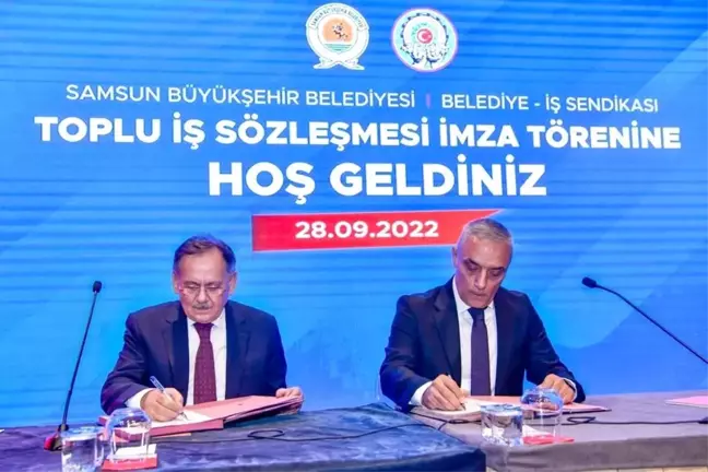 Samsun haberi! Samsun Büyükşehir Belediyesinde toplu iş sözleşmesi imzalandı