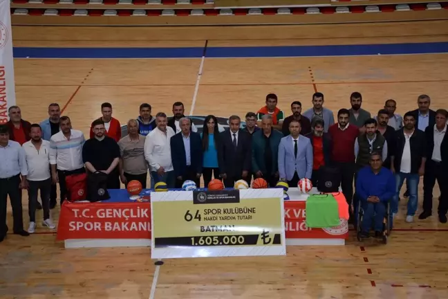 Batman'da 64 spor kulübüne 1 milyon 605 bin TL destek