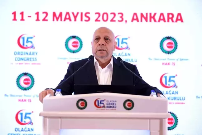 HAK-İŞ Konfederasyonu 15. Olağan Genel Kurulunda Arslan, yeniden HAK-İŞ Genel Başkanlığı'na seçildi