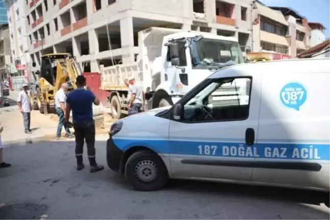 Tokat'ta Altyapı Çalışması Sırasında Doğal Gaz Borusu Delindi