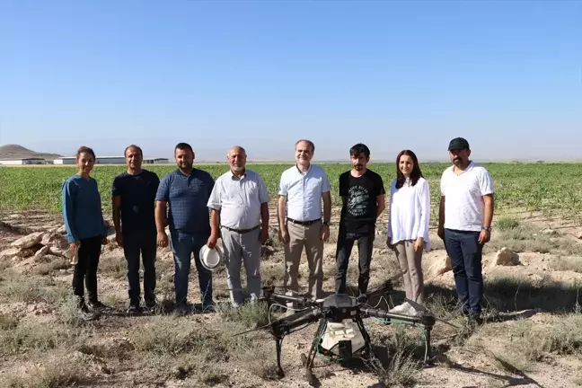 Niğde Ömer Halisdemir Üniversitesi'nde Dronlarla İlaçlama Yapıldı