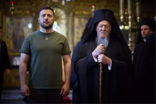 Ukrayna Devlet Başkanı Zelenski Fener Rum Ortodoks Patrikhanesi'ni Ziyaret Etti