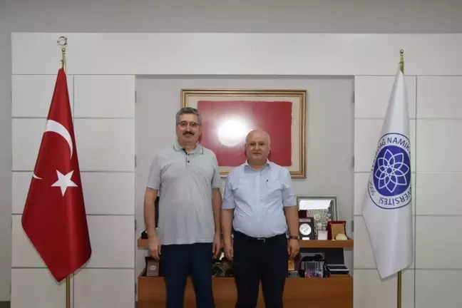 Tekirdağ Namık Kemal Üniversitesi Rektörü Maarif Vakfı Romanya Koordinatörünü Kabul Etti
