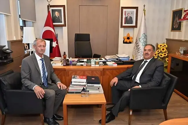 Süleymanpaşa Kaymakamı Mustafa Güler, Belediye Başkanı Hüseyin Uzunlar'ı ziyaret etti