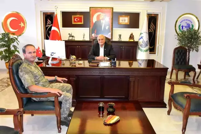 Bozüyük Belediye Başkanı Mehmet Talat Bakkalcıoğlu, Garnizon Komutanı ve Pazaryeri Kaymakamı ile Görüştü