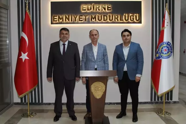 Edirne Vali Vekili ve Vali Yardımcısı Emniyet Müdürünü Ziyaret Etti