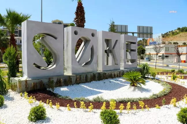 Söke'ye hoş geldiniz yazısı Novada Kavşağı'na yerleştirildi