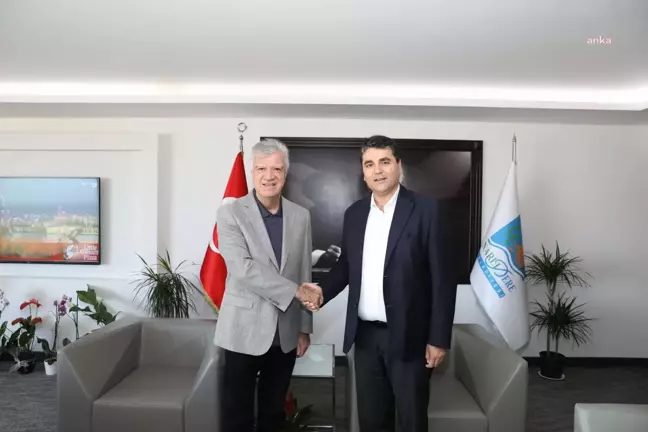 DP Genel Başkanı Gültekin Uysal, Narlıdere Belediye Başkanı Ali Engin'i ziyaret etti