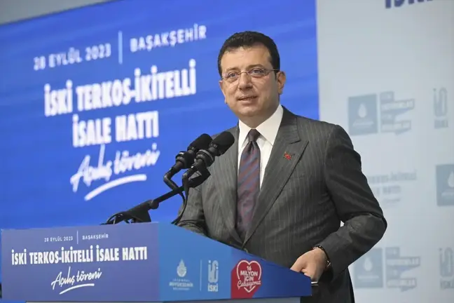 İBB Başkanı İmamoğlu, Terkos-İkitelli İSKİ İçme Suyu İsale Hattı'nın açılışında konuştu