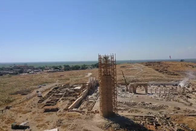 Şanlıurfa'da Ulu Cami'nin minaresi restorasyon altında