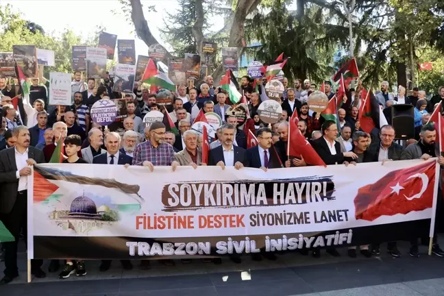 Trabzon'da Filistin'e Destek Gösterisi