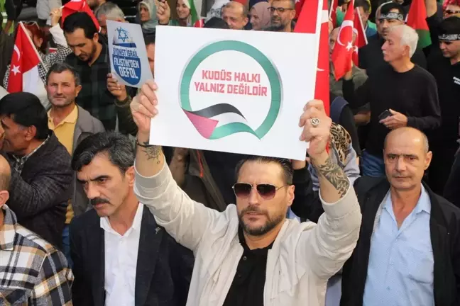 Sakarya, Bolu, Düzce ve Kocaeli'de Filistin'e Destek ve Dayanışma Gösterileri