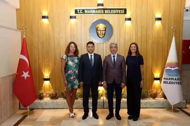 Marmaris Belediye Başkanı Ukrayna Antalya Konsolosunu Ağırladı