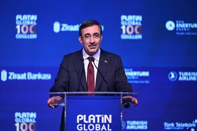 Cumhurbaşkanı Yardımcısı Yılmaz, Platin Global 100 Ödülleri Töreni'nde konuştu Açıklaması