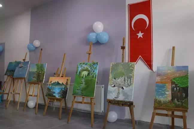 Ağrı'da resim yeteneği olan denetimli serbestlik yükümlüsü iş yeri açtı