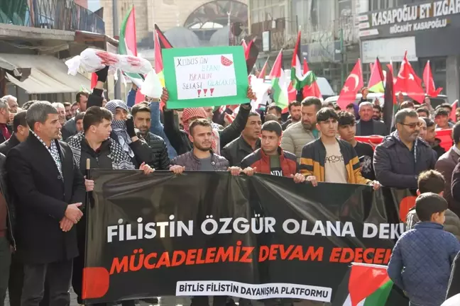 Bitlis'te İsrail'in Gazze'ye yönelik saldırıları protesto edildi