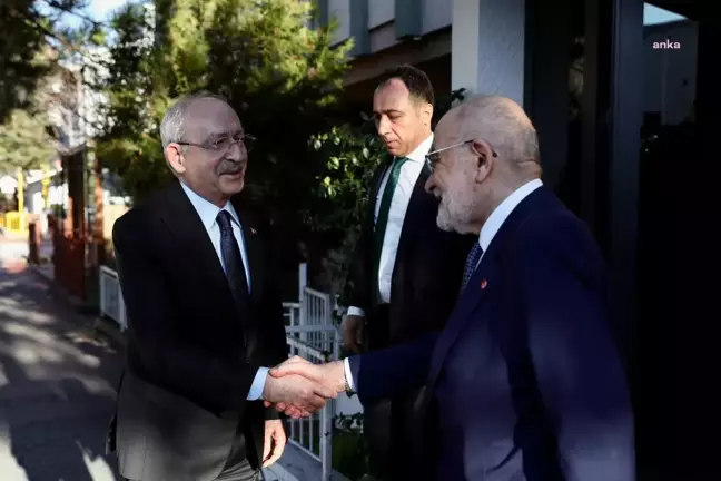 Saadet Partisi Genel Başkanı Temel Karamollaoğlu, CHP 7. Genel Başkanı Kemal Kılıçdaroğlu'nu ziyaret etti