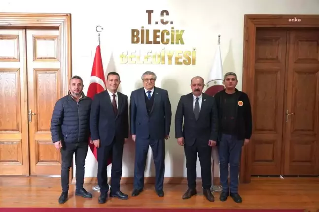 Belediye-İş Sendikası, Bilecik Belediye Başkanı Mustafa Sadık Kaya'yı ziyaret etti
