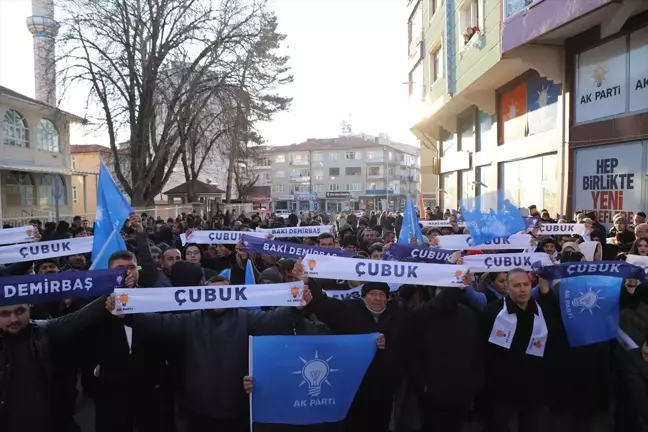 AK Parti Çubuk Belediye Başkan Adayı Baki Demirbaş Coşkuyla Karşılandı