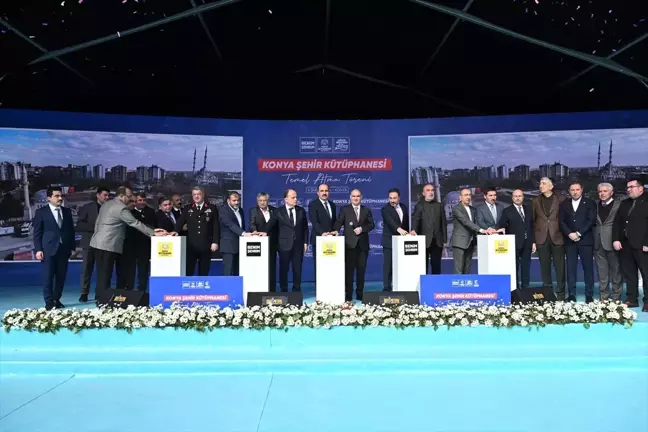 Konya Büyükşehir Belediyesi Şehir Kütüphanesi'nin Temel Atma Töreni Gerçekleştirildi