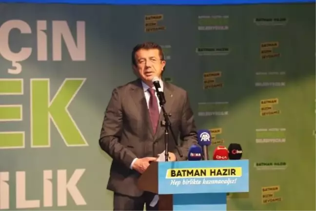 AK Parti Genel Başkan Yardımcısı Nihat Zeybekci, Batman'da aday tanıtım toplantısında konuştu
