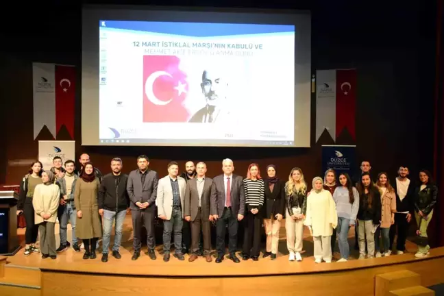 Düzce Üniversitesi'nde İstiklal Marşı ve Mehmet Akif Ersoy'u Anma Günü Programı Düzenlendi