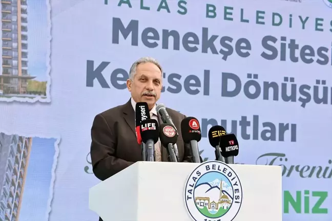 Talas'ta Menekşe Siteleri Kentsel Dönüşüm Konutları'nın Temeli Atıldı