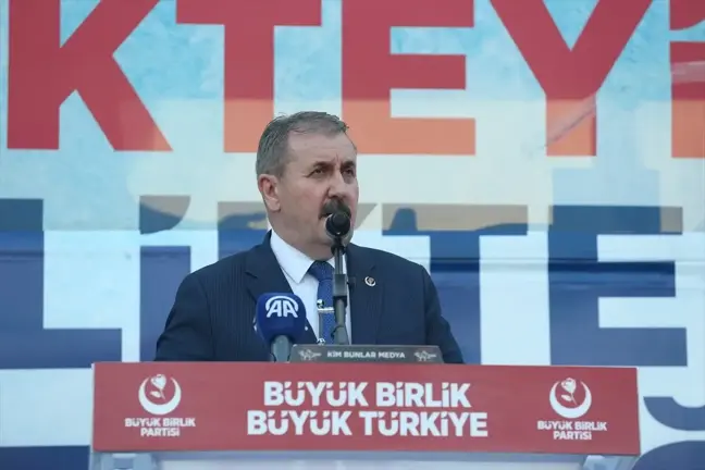 BBP Genel Başkanı Mustafa Destici, Günyüzü'nde hizmet vaatlerini açıkladı