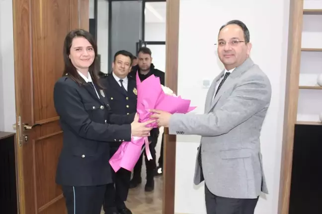 İlçe Emniyet Müdürü Murat Öner, Kaymakam Cevdet Ertürkmen'i ziyaret etti
