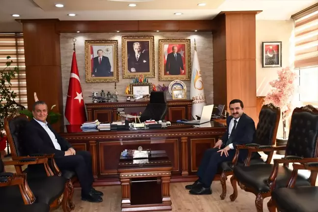 Belen Kaymakamı Mahmut Sami Yılmaz, Belen Belediye Başkanı İbrahim Gül'e hayırlı olsun ziyaretinde bulundu