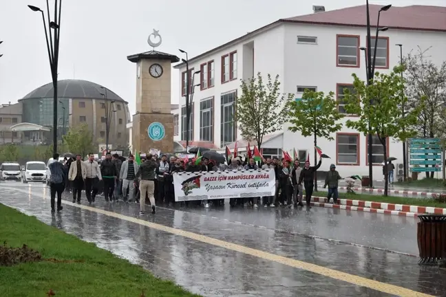 Bitlis Eren Üniversitesi Öğrencileri Filistin'e Destek Verdi