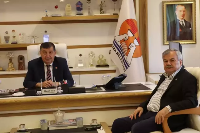 Kültür Memur-Sen Genel Başkanı Mecit Erdoğan, Havza Belediye Başkanı Murat İkiz'i ziyaret etti